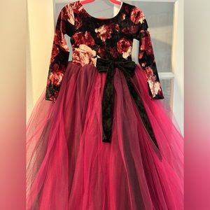 Hadley’s Couture
Velvet floral bodice & very full skirt twirls beautifully.